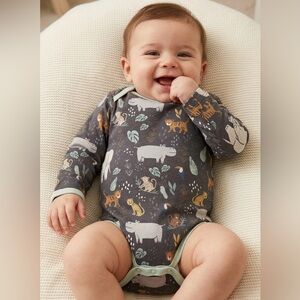 🚨Copper Pearl Jungle Safari Long-Sleeve Bodysuit